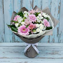 Букет цветов из:  Герберы, Альстромерии и Хризантемы в Алтайском