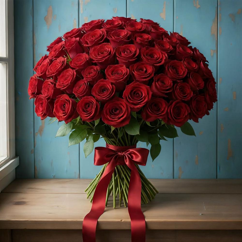 Букет Красные розы Блэк Меджик в Алтайском