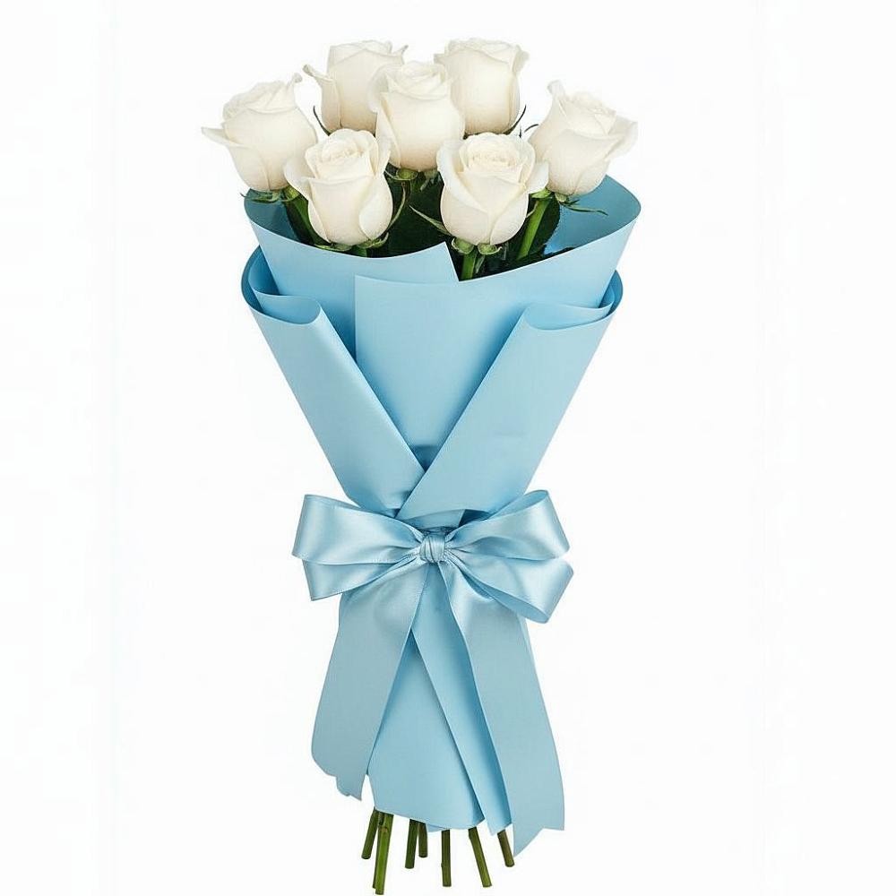 Букет 7 белых роз Проуд в Алтайском