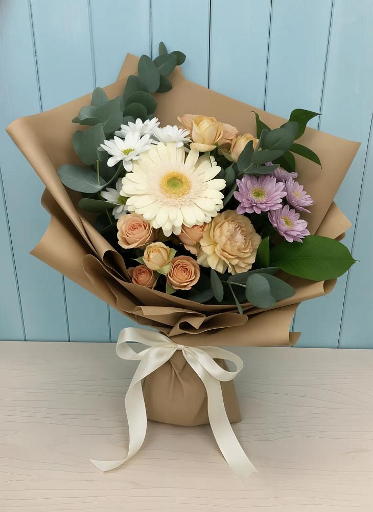 Букет цветов из: Герберы и Хризантемы в Алтайском