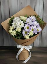 Букет цветов из:  Хризантемы и Розы в Алтайском