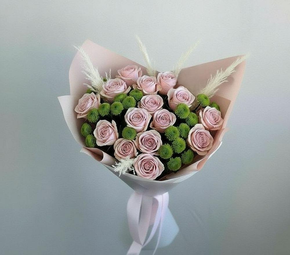 Букет цветов из: Розы и Хризантемы в Алтайском