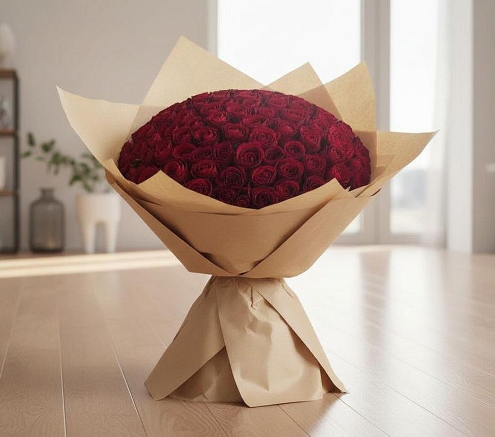 Букет 101 Красная роза в Алтайском
