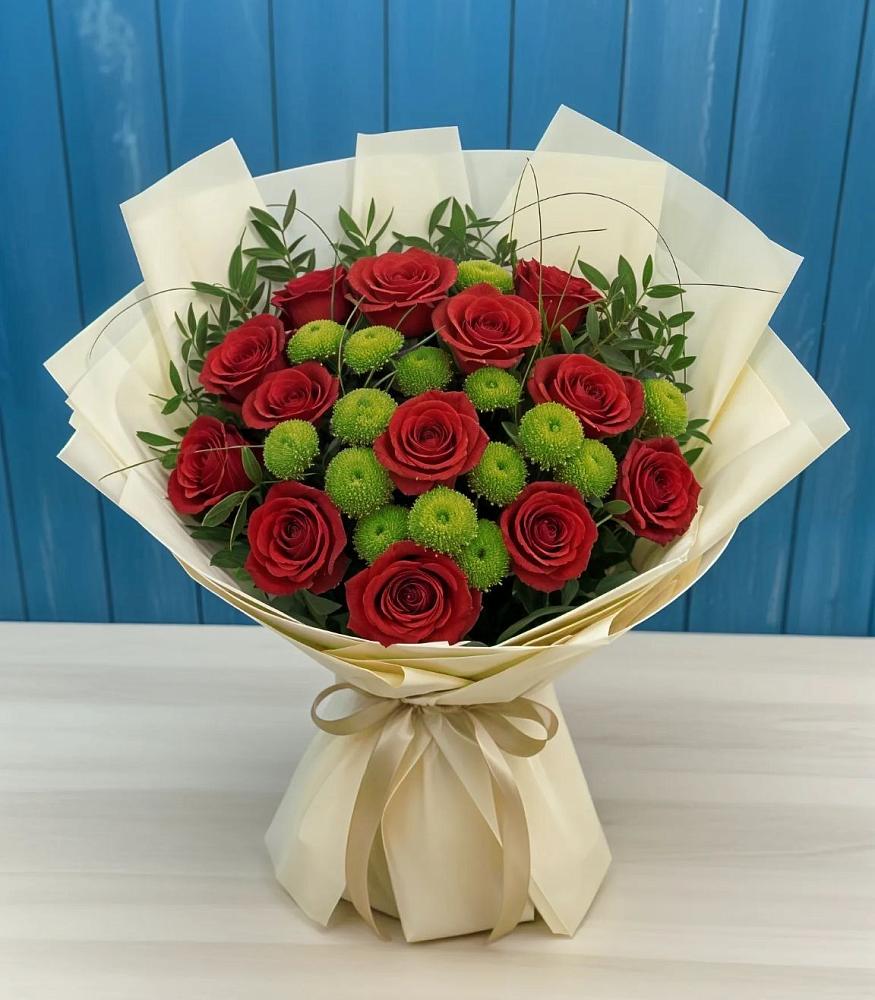 Букет цветов из: Розы и Хризантемы в Алтайском