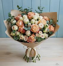 Букет цветов из:  Альстромерии и Розы #REPLACE_PRED# Алтайском