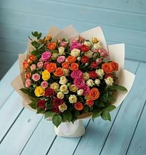 Букет Микс из разноцветных кустовых роз #REPLACE_PRED# Алтайском